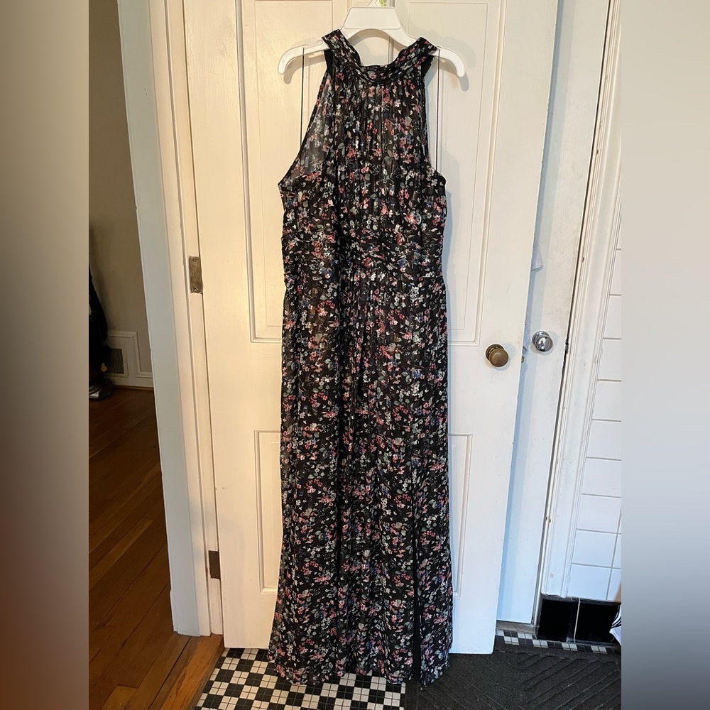 Adrianna Papell Women's Size 16 Foiled Printed Chiffon Gown